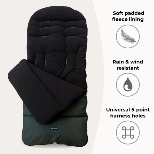 My Babiie Universal Footmuff - Forest Green 1