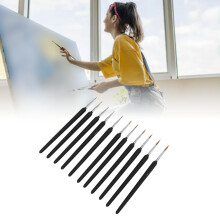 Ensemble de 11 pinceaux de précision pour la peinture, texture douce, pointe fine, pour art et miniatures