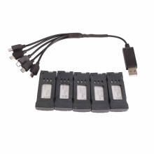 3,7V 1200mAh RC-Drohnen-Lithiumbatterie mit 5-in-1-Ladekabel