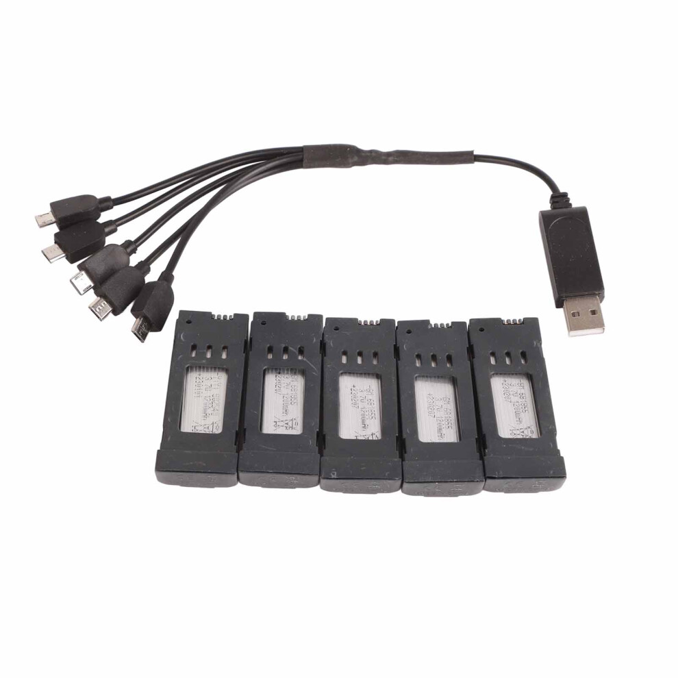 3.7V 1200Mah Lithium Drone Battery With 5-In-1 Charger For E58 Jy019 5011389577354