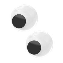 2 Stück 8 cm Resin Selbstklebende Wackelaugen für Bastelarbeiten & Heimdekoration Schwarz & Weiß