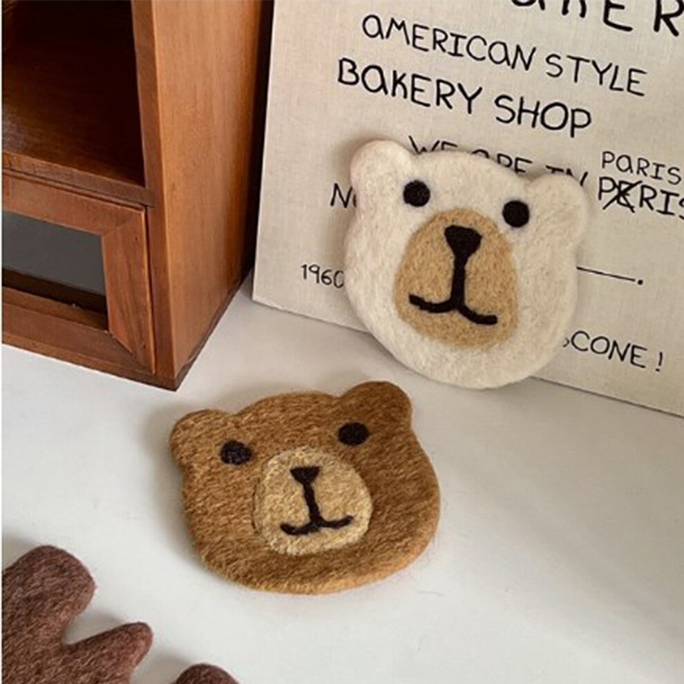Wool Felt Bear Coaster, Heat Proof Pad-image-OPC-PVJDFN9-NEW