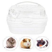 Portable Hamster Carry Case Cage 20x16x15cm Moonlight White