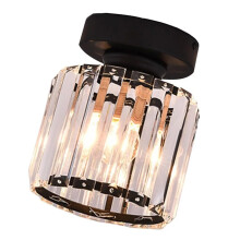 Elegant Round Ceiling Light Shade 13x17cm Iron Crystal Cover