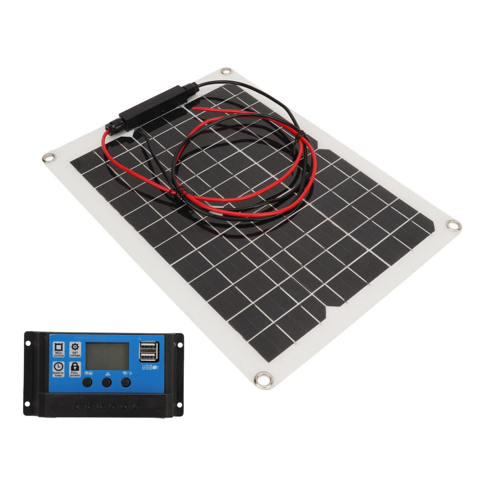 15W 12V/24V Solar Panel Kit With 50A Controller, Ip67, Compact Size 8091389581961
