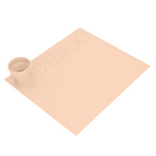 Thick Silicone Art Mat for Kids Craft Doodling with Cup Large Non-slip Orange