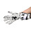 Silicone Palm Grip Gloves, 80g, White, Size S/M/L 8