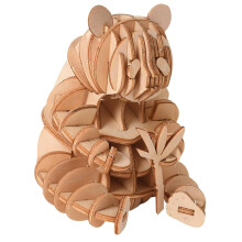 Wooden Panda Puzzle DIY Educational 3D Craft Model for Kids and Adults with Smooth Polished Finish