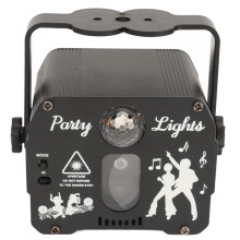 Luci a led RGB per palco DJ Disco con laser a suono, telecomando, ricaricabile, 425g