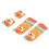 Type 8 Baby Wrist Rattles Set - Colorful Pattern 1