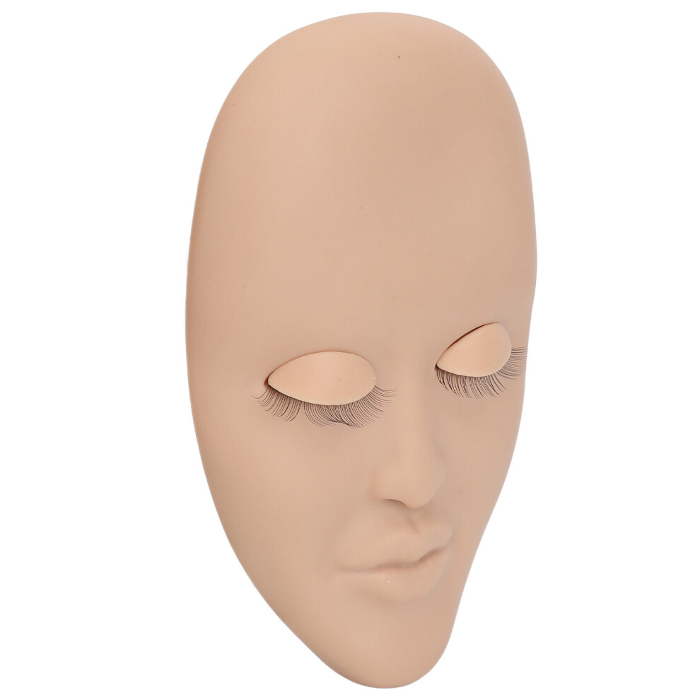 Eyelash Extension Face Mannequin with 3 Pairs Removable Eyelids