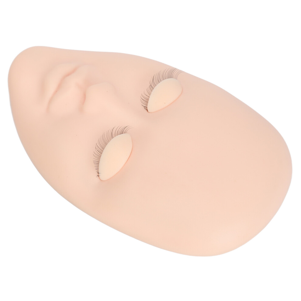 Eyelash Extension Mannequin Head with 3 Pairs Removable Eyelids Pink