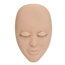 Eyelash Extension Mannequin Head with 6 Pairs Replacements, Skin Color