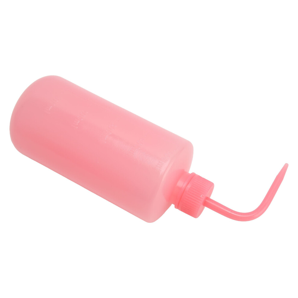 Pink 4Pcs 500Ml Tattoo Wash Bottles With Curved Spout & Scale Line