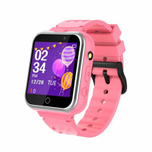 Kids Touch Screen Watch with Alarm, 24 Games, Pink, 1.54"