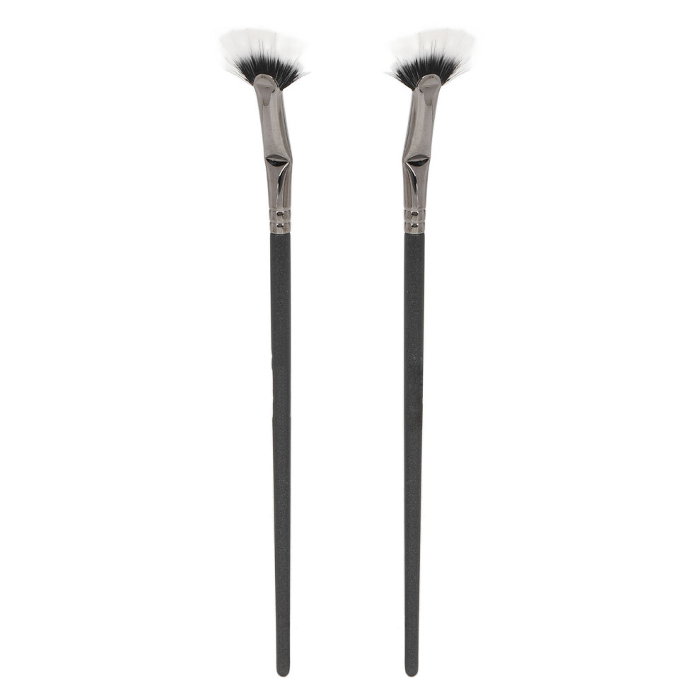 2pcs Mascara Fan Bent Brush Set Double Layer Clump-Free Lower Lash Application