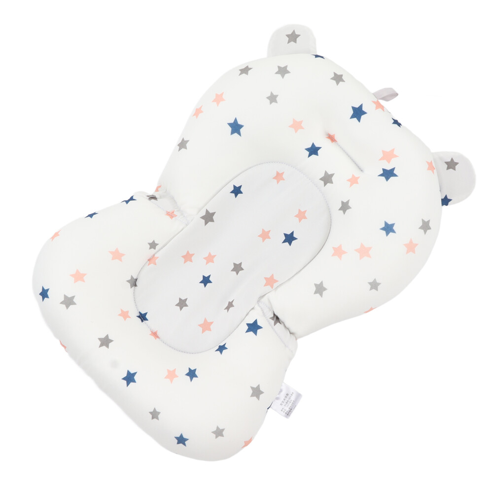 Baby Bath Seat Cushion, Stars, Adjustable, Foldable & Safe White