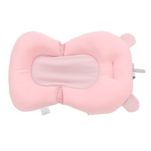 Baby-Badewannenkissen Rosa Bär, faltbar und verstellbar, Babystütze
