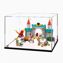 Display Case for 10780 Castle Guardian, Acrylic Dustproof Box with Mirror Base 3mm