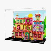 Transparent Acrylic Display Case for 43245 Magic Full House Model, Dustproof Clear Box with Black Base