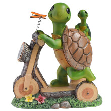 Lampe solaire de jardin grenouille en résine 23 x 20,5 x 10,5 cm