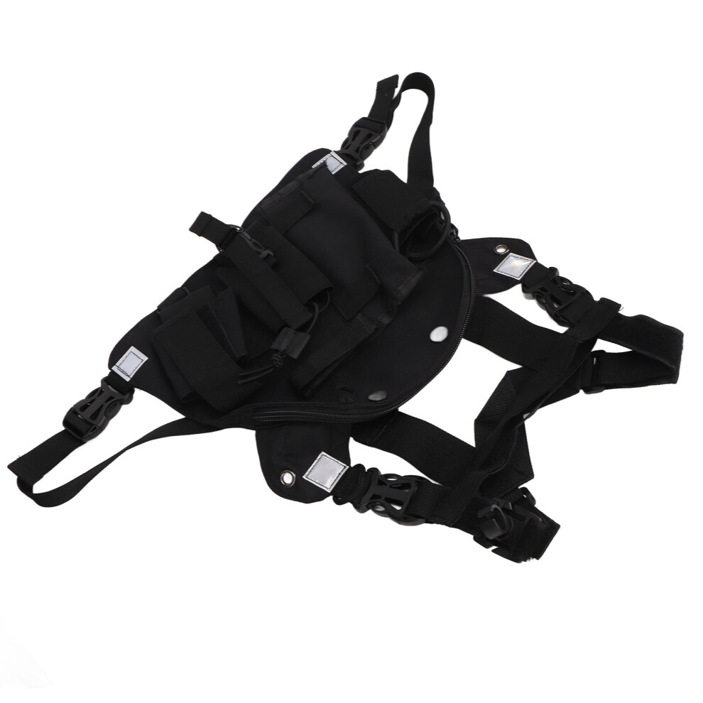 Radio Chest Harness Bag For Walkie Talkie, Oxford Cloth, Adjustable Strap 5071389649505