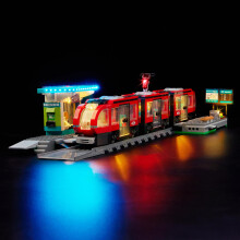 LED Light Kit for Downtown Streetcar and Station 60423, Realistic City Illumination, Classic Version
