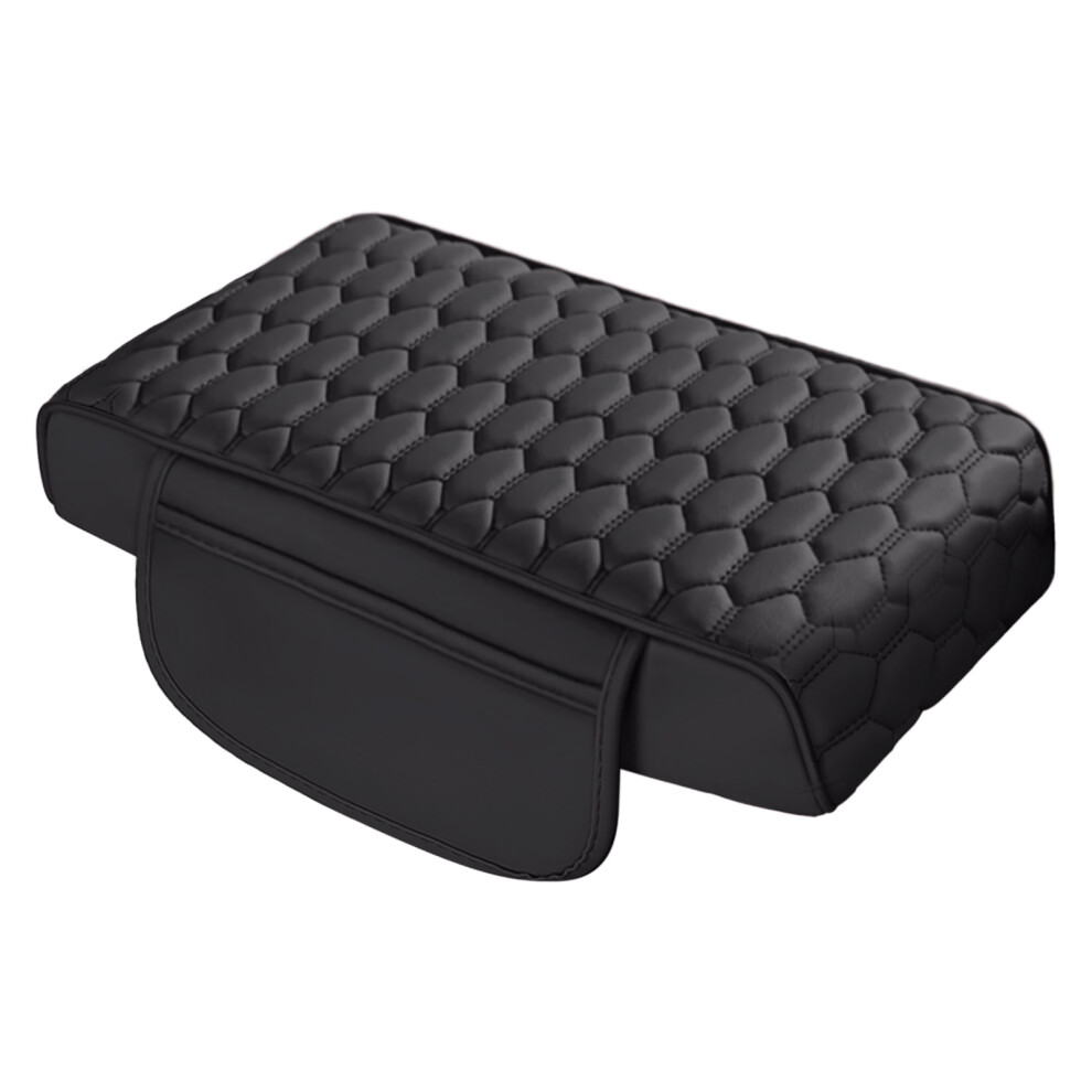 (Mystery ) Universal Car Armrest Cushion - Pu Leather, Waterproof Black 6481414426596