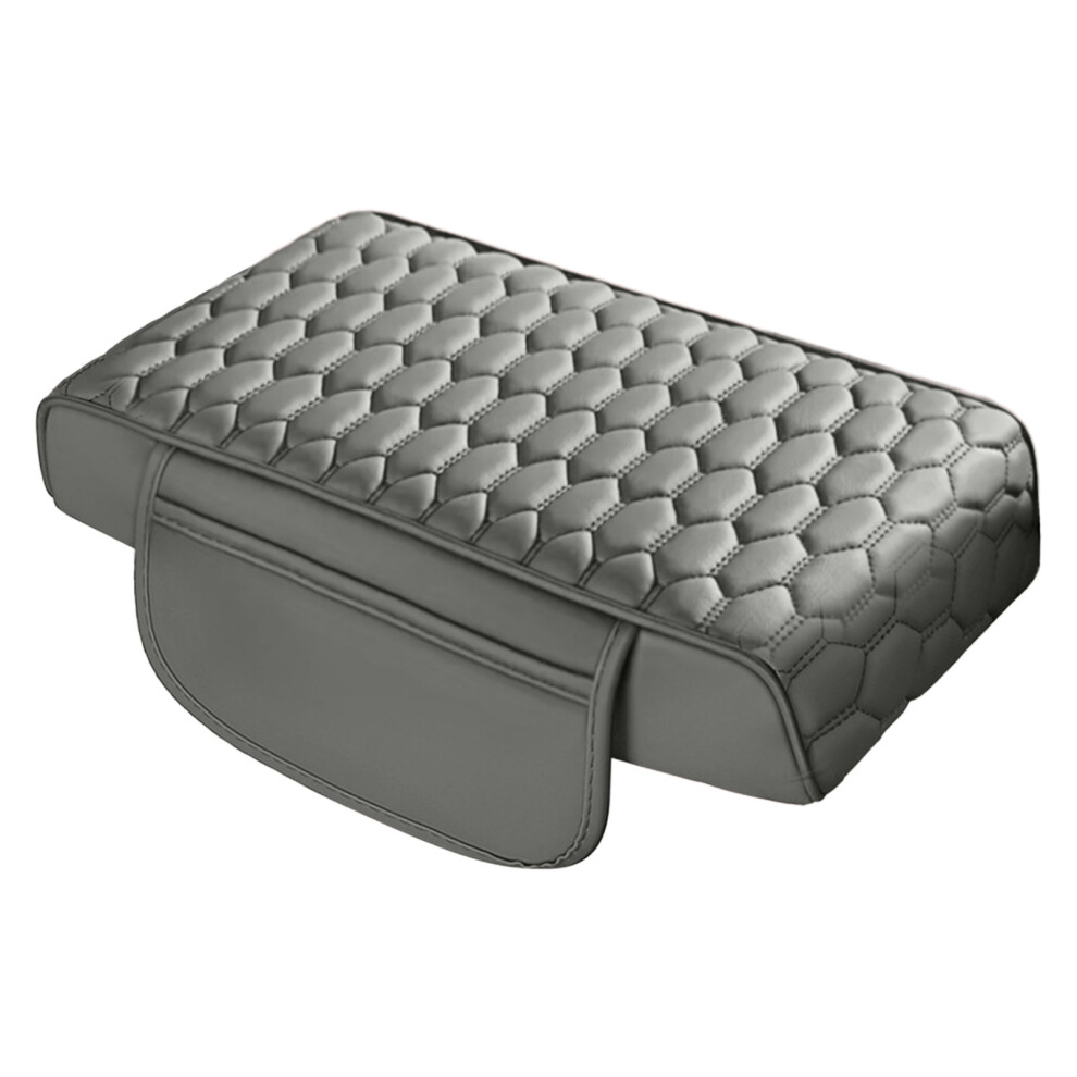 (Business ) Universal Car Armrest Cushion - Pu Leather, Waterproof Gray 6481414426633