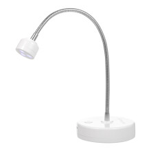 Lampada per unghie UV/LED per gel, asciuga smalto con batteria da 1000mAh, regolabile a 360, bianca