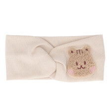 Baby Headbands for Toddlers Soft Cotton Cartoon Print Headwrap Beige