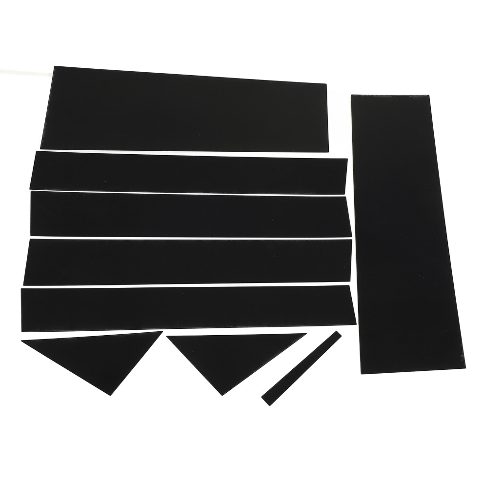 10Pcs Glossy Car Window Pillar Stickers For Dodge Town 2008-2016 Black 4371389589094