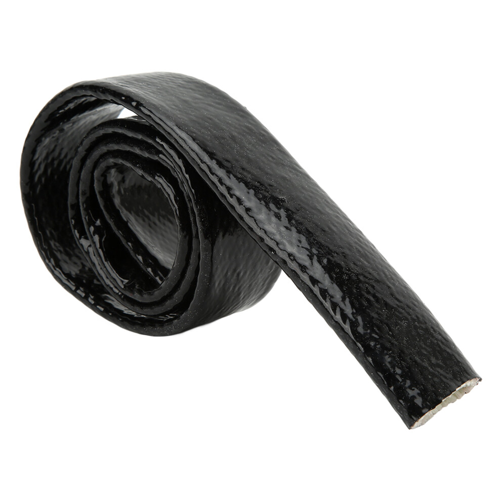 1M Silicone Fiberglass Heat Shield For Automotive Wires & Fuel Hoses Black 8281389589368