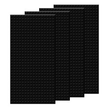 4 PCS 16x32 Black Compatible with Baseplates, Durable Building Brick Baseplates for STEM Play