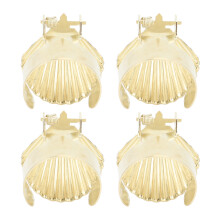 Set di 4 schiacciabaffi in metallo, elegante spegni candela, finitura dorata