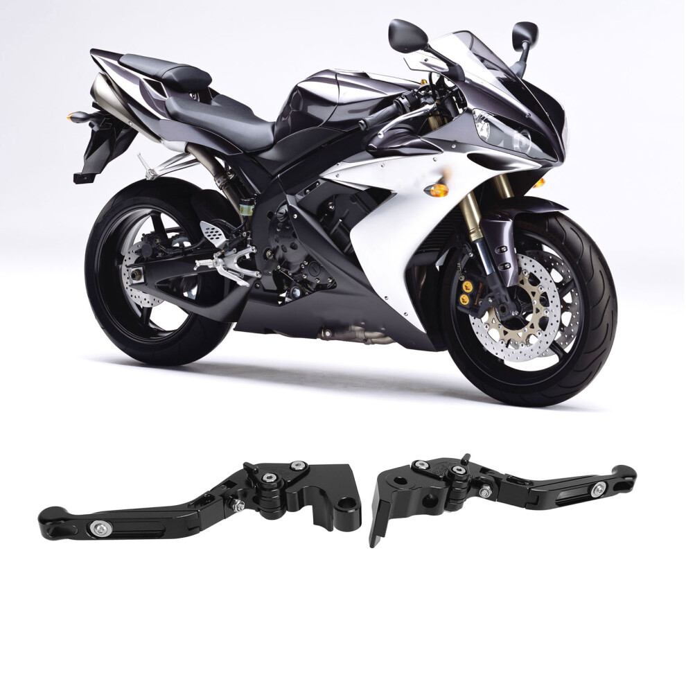 Folding Clutch Levers Cnc 6061 Aluminium Alloy For Yamaha Yzf R1 R6 R6s Black 9441391261051