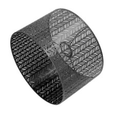 Iron Drum Lamp Shade Black E27/E14 Clip Leaf Shape 25cm Diameter