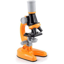 Kids Microscope 1200X with LED Illumination Educational Science Kit Student Biological Microscope Orange