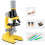 Kids Microscope 1200X with LED Illumination Educational Science Kit Student Biological Microscope Orange 3