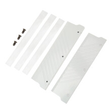 Dissipatore di calore per RAM, per MEO PMOAB G, lega di alluminio, bianco, 134x34x8mm