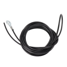 Black 5m Steel & PU Pulley Cable for Gym & Home Workout, Adjustable