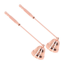 Set di accendifiamma in oro rosa, 2 pezzi con manico lungo e copri fiamma in metallo