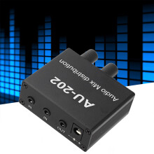 Stereo-Mixer Audio-Verteiler 2 Eingänge 2 Ausgänge Aluminiumlegierung AU 202