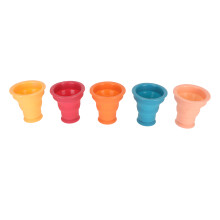 5 pezzi in silicone per bambini, Bicchieri impilabili, Riconoscimento dei colori e Coordinazione dei giocattoli