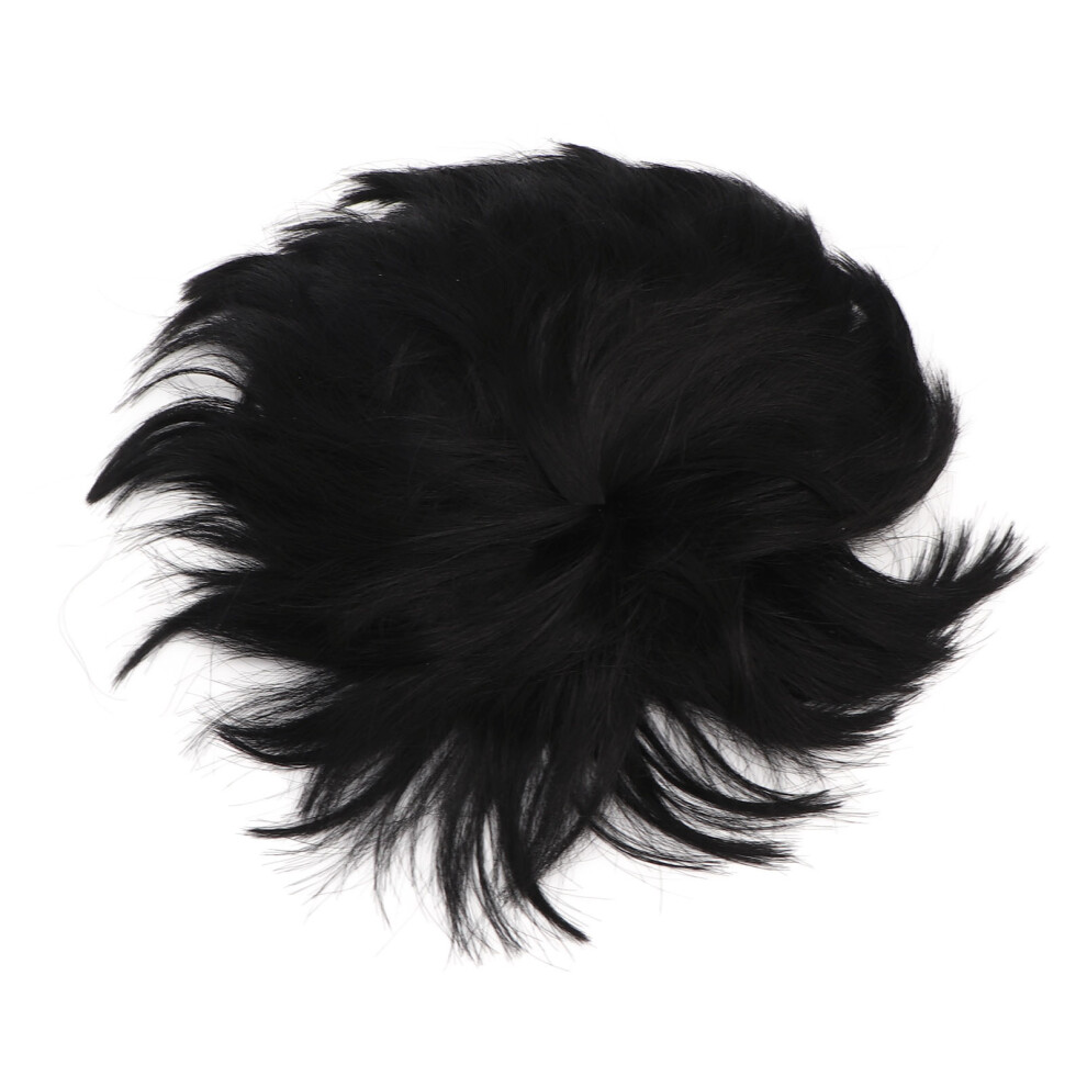 Men Short Synthetic Toupee Hair Topper Wig for Daily, Cosplay & Halloween