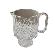 Tazza in vetro resistente da 650 ml, trasparente, con apertura di 11 cm.