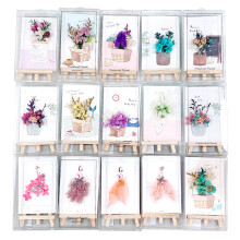 Dried Flower Greeting Card with3D Bouquet17.5x10x3cm
