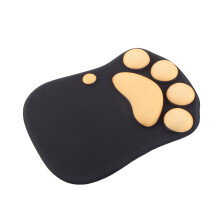 Cartoon Claw Style Ergonomic Wrist Rest Mouse Pad 270x195x26mm Black Orange