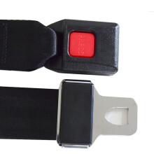 2 Stück Schwarzer 2-Punkt-Sicherheitsgurt für den Sitz, verstellbar, 128 cm