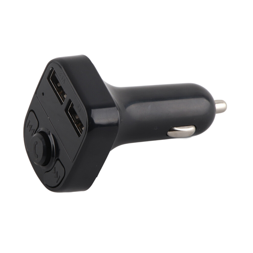 Car Bluetooth Fm Transmitter Charger 12-24V Dual Usb Mp3 Player Black 9321389597303